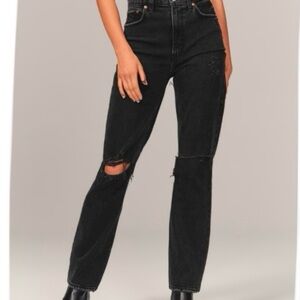 Abercrombie Ultra High Rise  Straight Leg Jeans
